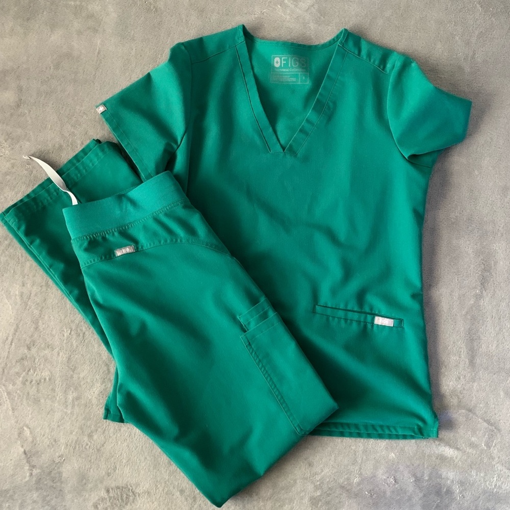 Figs Scrub Set - Green- Casma Small / Kade S/T